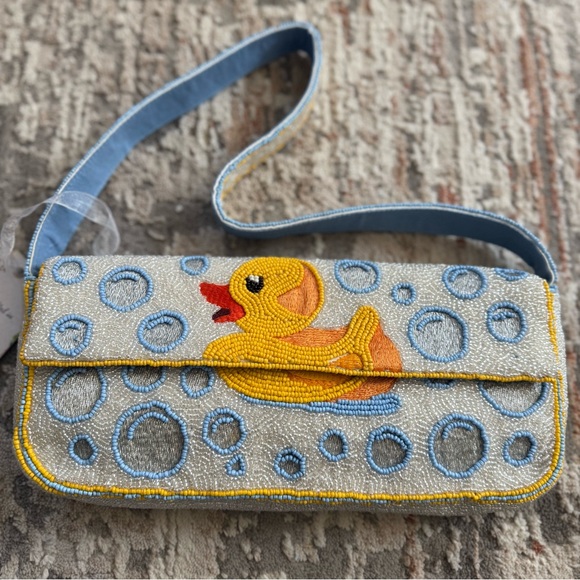 NWT Duck Beaded Shoulder Bag